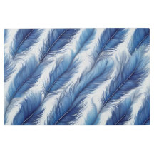 Blue Feather Design Art Print