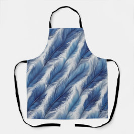 Blue Feather Design Art Print Schürze