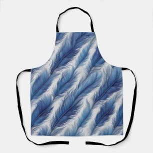 Blue Feather Design Art Print Schürze