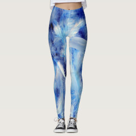 Blue Feathers Leggings