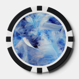 Blue Feathers Pokerchips