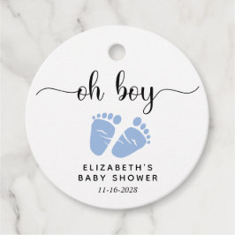 Blue Feet Boy Baby Dusche Geschenkanhänger