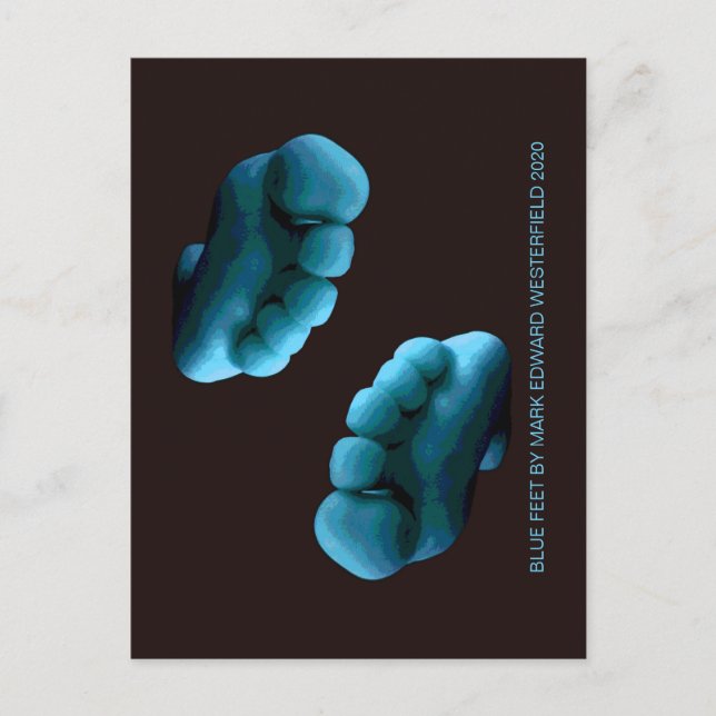 BLUE FEET BY MARK EDWARD WESTERFIELD 2020 POSTKARTE (Vorderseite)