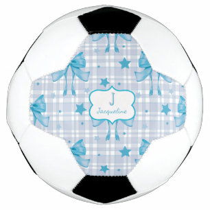Blue Feminine Coquette Bows Fußball