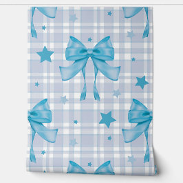 Blue Feminine Coquette Bows Tapete