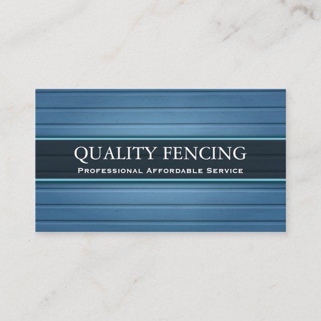 Blue Fencing/Boarding Business Card Visitenkarte (Vorderseite)