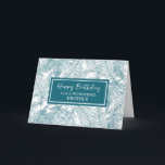 Blue Ferns Brother Birthday Karte<br><div class="desc">Geburtstagskarte für Bruder mit blauem Farnmuster und nachdenklichem Vers.</div>