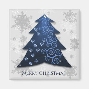 Blue Festivals Christmas Tree Magnet