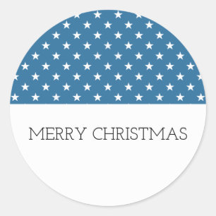 Blue Festivals Stars Holiday Stickers