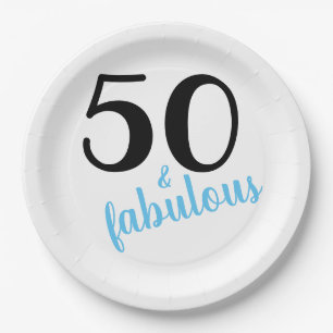 Blue Fifty und fabelhafte Geburtstagsparty Pappteller