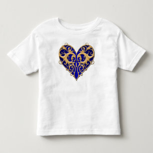 Blue Filigree Heart Shirt