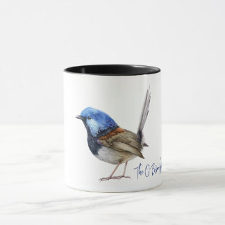 Blue Finch Bird customisable  Tasse