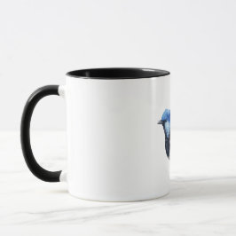 Blue Finch Bird customisable  Tasse