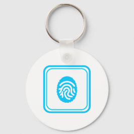 Blue Fingerprint Biometric Security Schlüsselanhänger