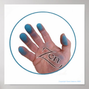 Blue Fingers Zen 1 Poster