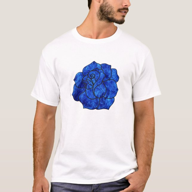 Blue Fire Rose T - Shirt (Vorderseite)