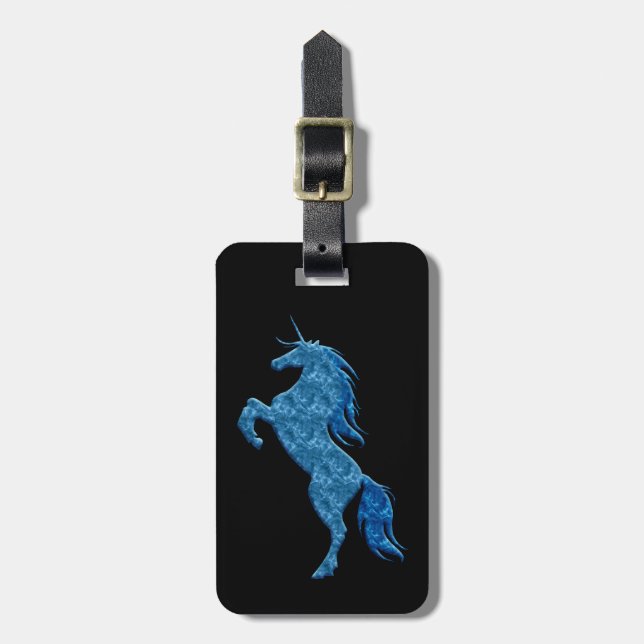 Blue Fire Unicorage Gepäckmarke Gepäckanhänger (Vorderseite vertikal)