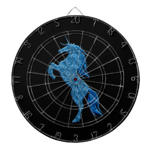 Blue Fire Unicorn Dart Board Dartscheibe