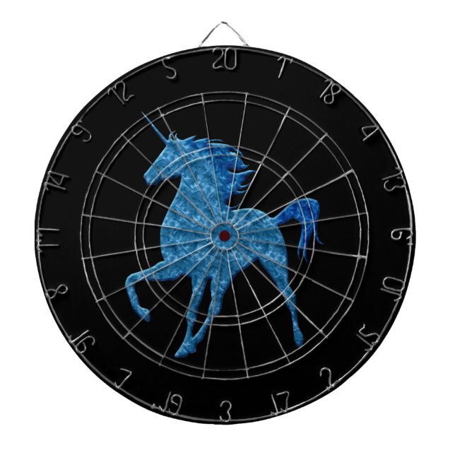 Blue Fire Unicorn Dart Board Dartscheibe (vorne)