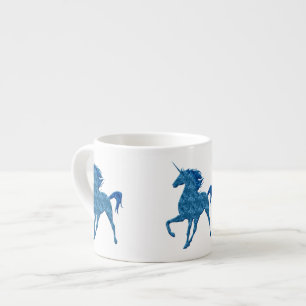 Blue Fire Unicorn Espresso Tasse