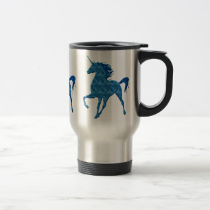 Blue Fire Unicorn Travel Mug Reisebecher