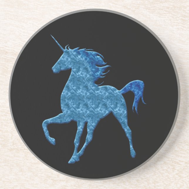 Blue Fire Unicorn Untersetzer (Vorne)