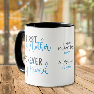 Blue First Mother Forever Friend Tasse