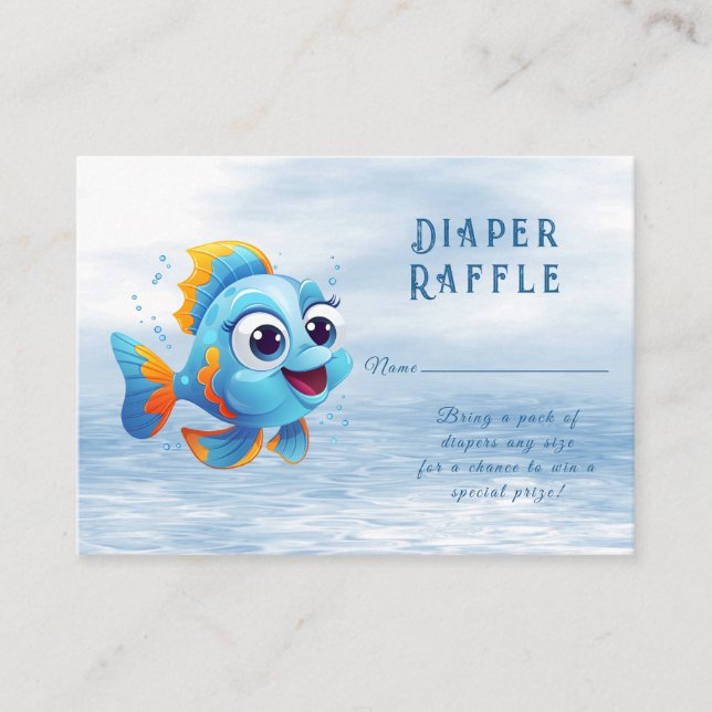Blue Fish Baby Shooting Card Begleitkarte (Vorderseite)