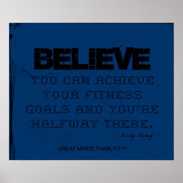 Blue Fitness Poster - Glaube!! (Vorne)
