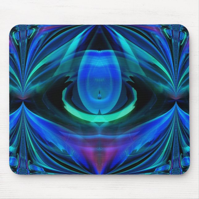 Blue Flame Abstrakt Mousepad (Vorne)