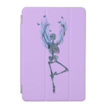 Blue Flames Ballerina Tanz Skelettdesign