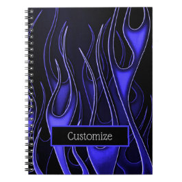 Blue Flames Notebook Notizblock