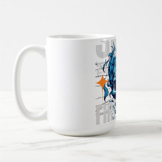 Blue Flaming Skull Streetwear Design | Cyberpunk G Kaffeetasse