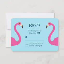 Blue Flamingo Beach UAWG RSVP Karte