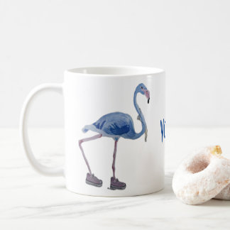 Blue FLAmingo mit Pearls Tasse. Abstimmung Harris Kaffeetasse