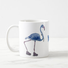 Blue FLAmingo mit Pearls Tasse. Abstimmung Harris Kaffeetasse