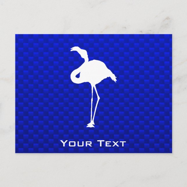 Blue Flamingo Postkarte (Vorderseite)