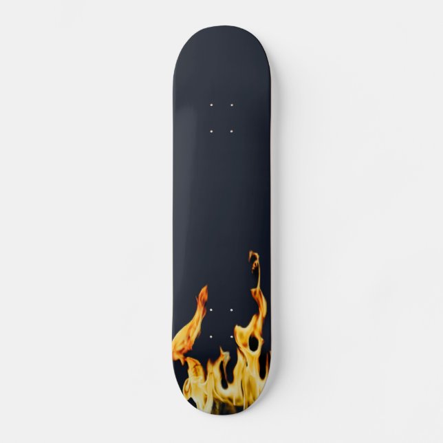 blue Flammen Flamme Flame Flames Feuer Fire S Skat Skateboard (Vorderseite)