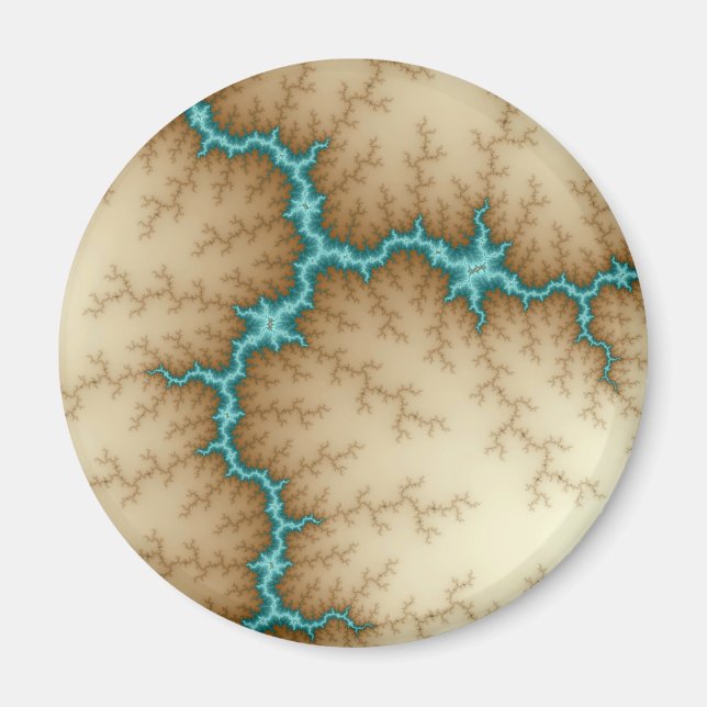 Blue Flash - Fraktal Magnet (Vorne)