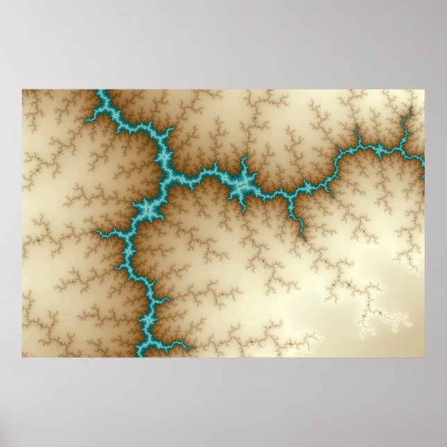 Blue Flash - Fraktal Poster (Vorne)