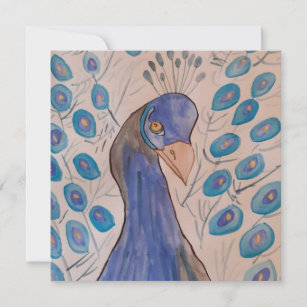 Blue Flat Grußkarte von Peacock