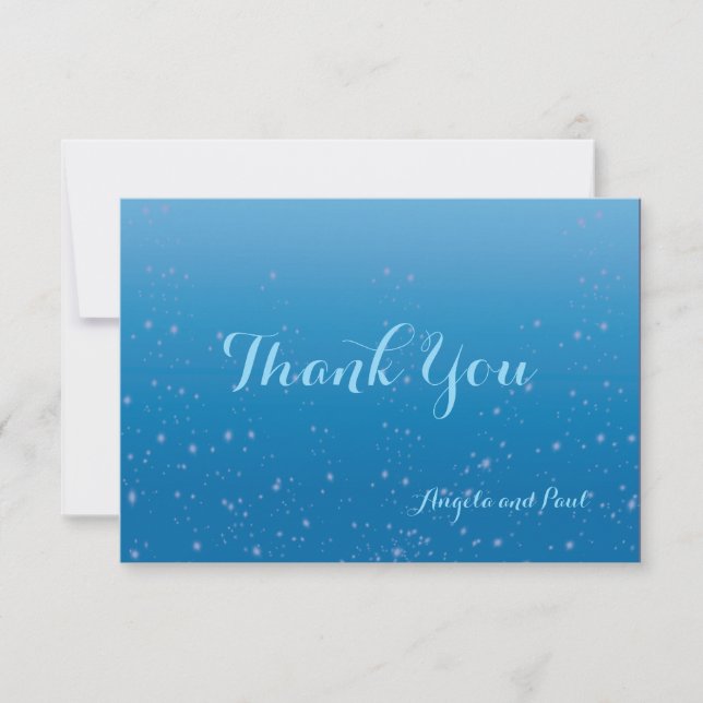 Blue Flat Simple Thank You Card All Purpose Dankeskarte (Vorderseite)