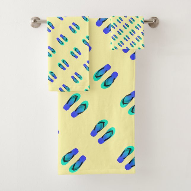 Blue Flip Flops Kids Badhandtuch Set (Insitu)
