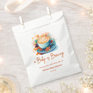 Blue Floral A Baby ist das Brechen der Coffee Baby Geschenktütchen