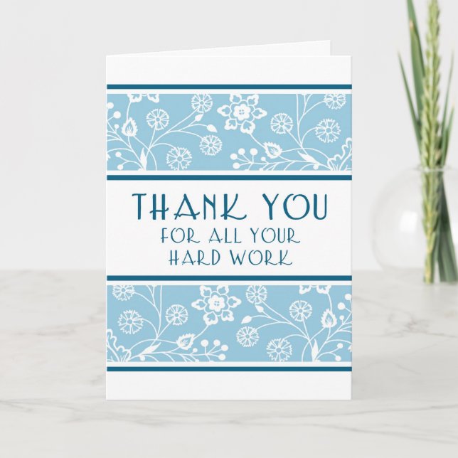 Blue Floral Administrative Professionals Day Card Karte (Vorderseite)