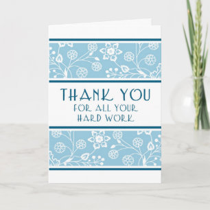 Blue Floral Administrative Professionals Day Card Karte