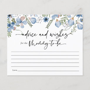 Blue Floral Advisor für Mommy Baby Shower Game Car