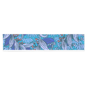 Blue Floral Antique Boho Moderne Kurzer Tischläufer