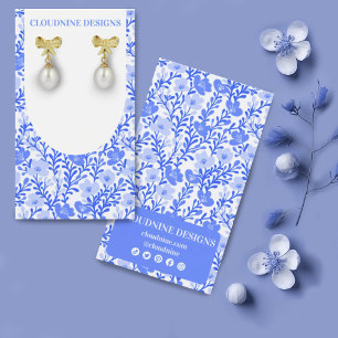 Blue Floral Arch Chic Earring Juwelier Display Car