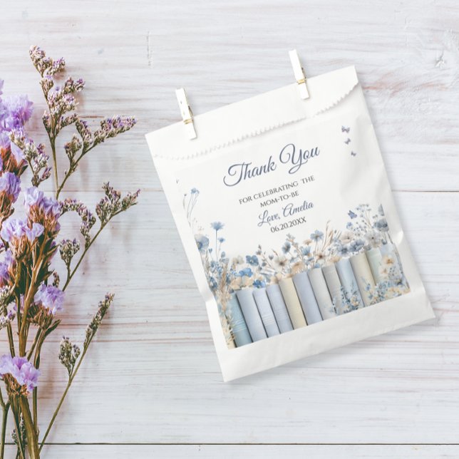 Blue Floral Baby Dusche Geschenktütchen (Von Creator hochgeladen)